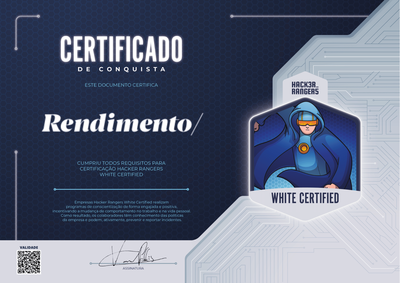 Banco Rendimento - Hacker Rangers White Certified